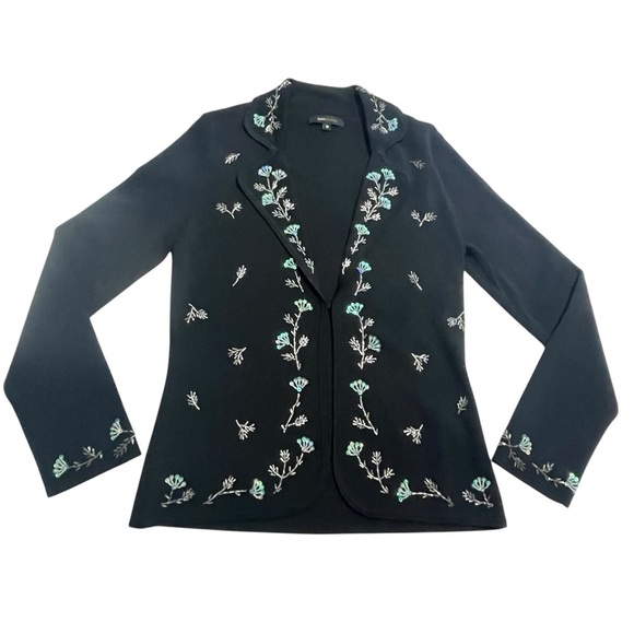 BCBGMAXAZRIA Black Beaded Twin Set Cardigan & Tank Top Medium - Picture 11 of 15